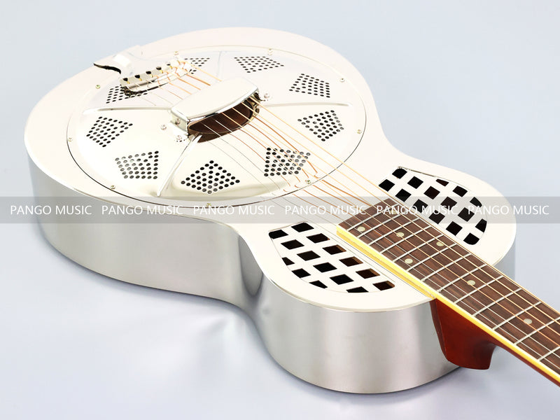 Pango Music Metal Body Single Cone Resonator Electric Guitar (YMZ-263, Limited Edition)