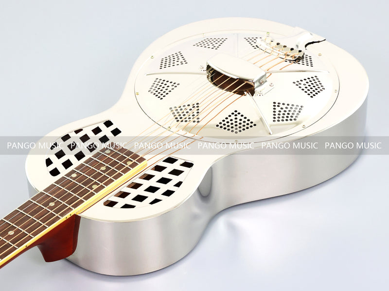 Pango Music Metal Body Single Cone Resonator Electric Guitar (YMZ-263, Limited Edition)