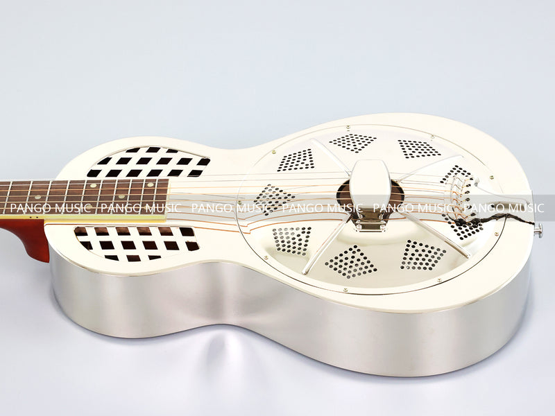 Pango Music Metal Body Single Cone Resonator Electric Guitar (YMZ-263, Limited Edition)