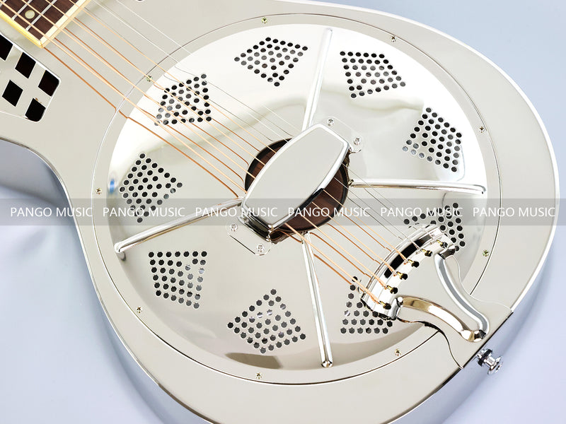 Pango Music Metal Body Single Cone Resonator Electric Guitar (YMZ-263, Limited Edition)