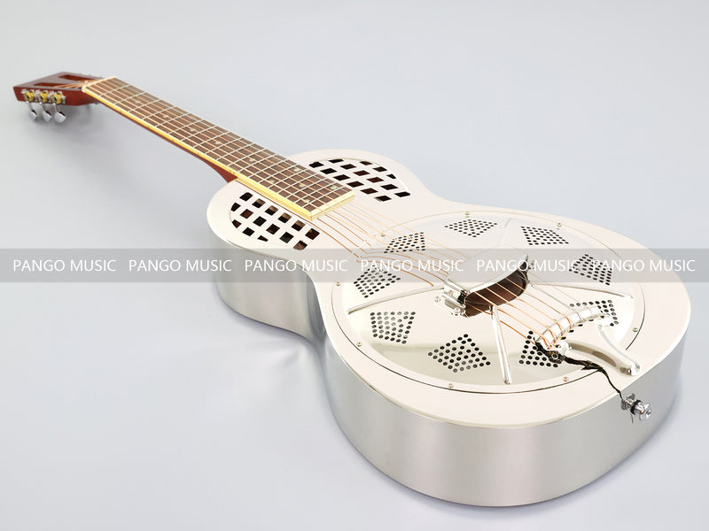 Pango Music Metal Body Single Cone Resonator Electric Guitar (YMZ-263, Limited Edition)