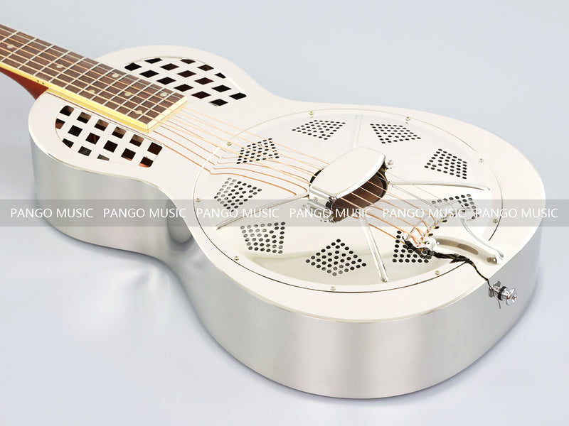 Pango Music Metal Body Single Cone Resonator Electric Guitar (YMZ-263, Limited Edition)