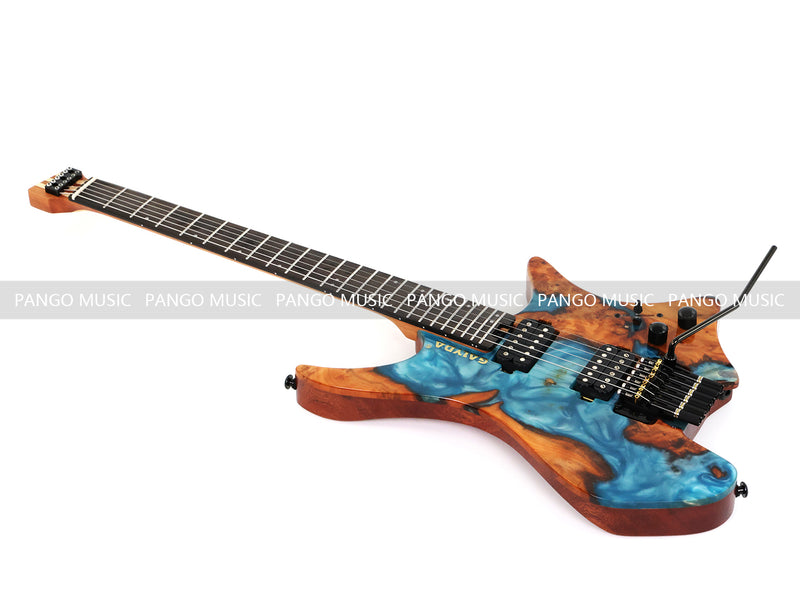 Pango Music New Headless ResinBurl Body Electric Guitar (PTH-087S-06)