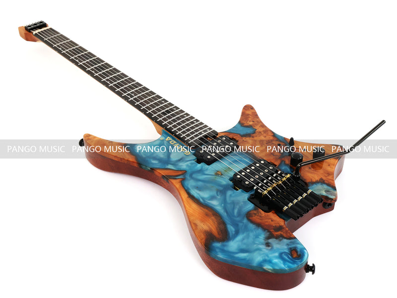 Pango Music New Headless ResinBurl Body Electric Guitar (PTH-087S-06)