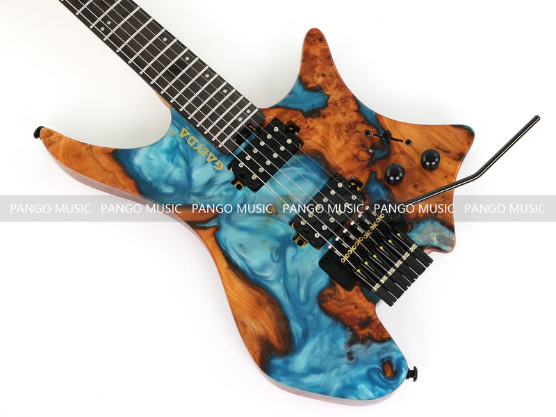 Pango Music New Headless ResinBurl Body Electric Guitar (PTH-087S-06)