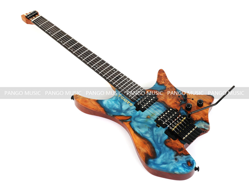 Pango Music New Headless ResinBurl Body Electric Guitar (PTH-087S-06)