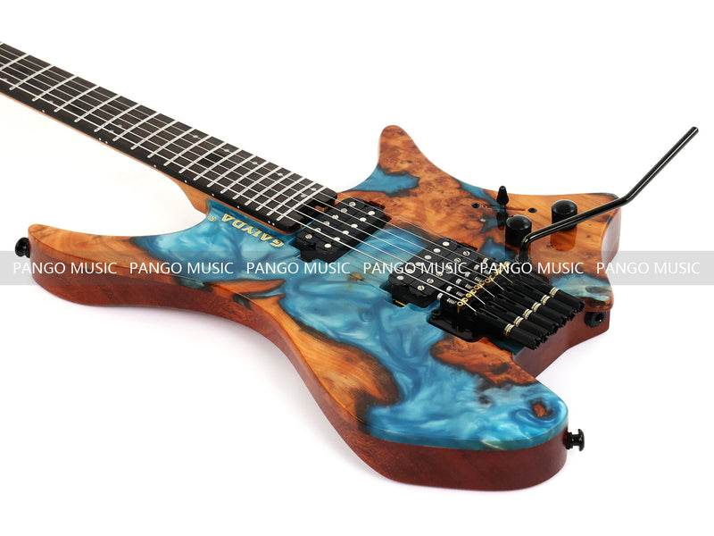 Pango Music New Headless ResinBurl Body Electric Guitar (PTH-087S-06)