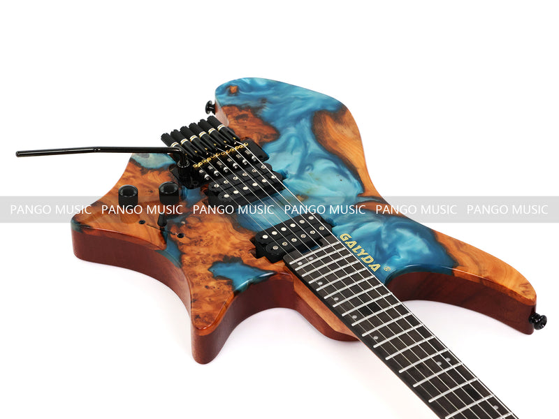 Pango Music New Headless ResinBurl Body Electric Guitar (PTH-087S-06)