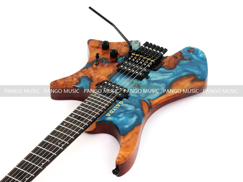 Pango Music New Headless ResinBurl Body Electric Guitar (PTH-087S-06)