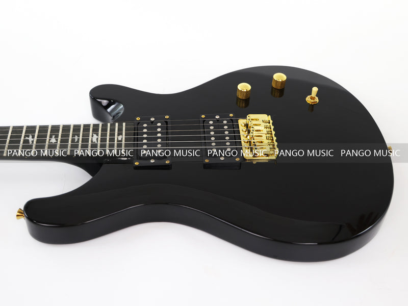Pango Music PRS Style All Black Electric Guitar (PRS-002, Limited Edition, Fast Shipping, Tariff-free)