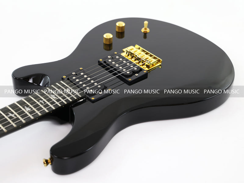 Pango Music PRS Style All Black Electric Guitar (PRS-002, Limited Edition, Fast Shipping, Tariff-free)