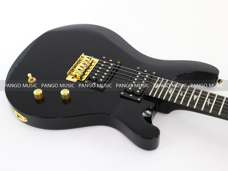 Pango Music PRS Style All Black Electric Guitar (PRS-002, Limited Edition, Fast Shipping, Tariff-free)