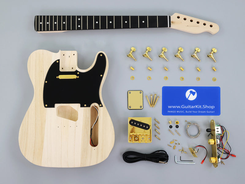 Pango Music TL Style Gold Hardware DIY Electric Guitar Kit (PTL-009)