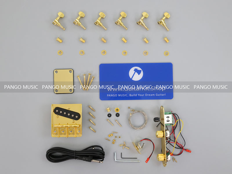 Pango Music TL Style Gold Hardware DIY Electric Guitar Kit (PTL-009)