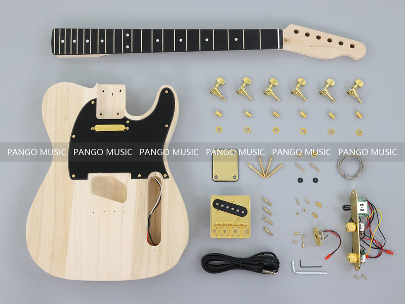 Pango Music TL Style Gold Hardware DIY Electric Guitar Kit (PTL-009)