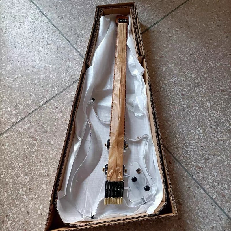 Pango Music Transparent Fade Solid Acrylic Body Headless Electric Guitar (PHG-179)