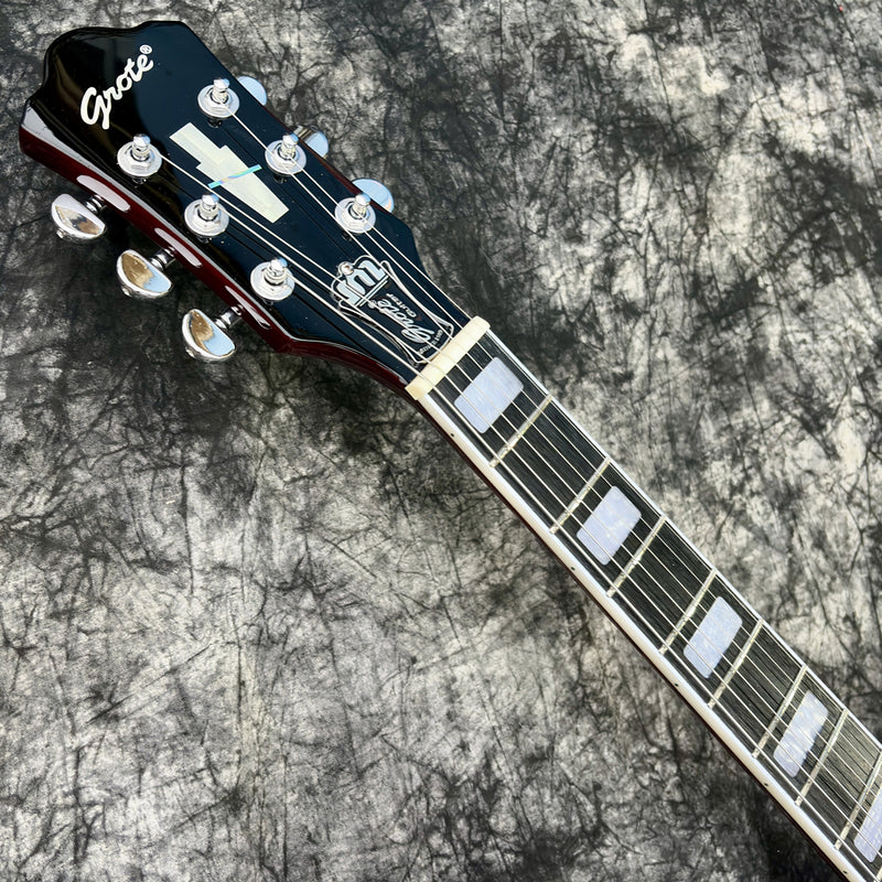Pango Music Vintage Sunburst Resonator Electric Guitar (YMZ-015)