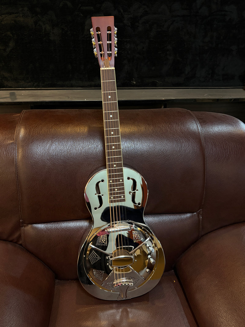 Pango Music Metal Body Single Cone Resonator Electric Guitar (YMZ-201, Limited Edition)