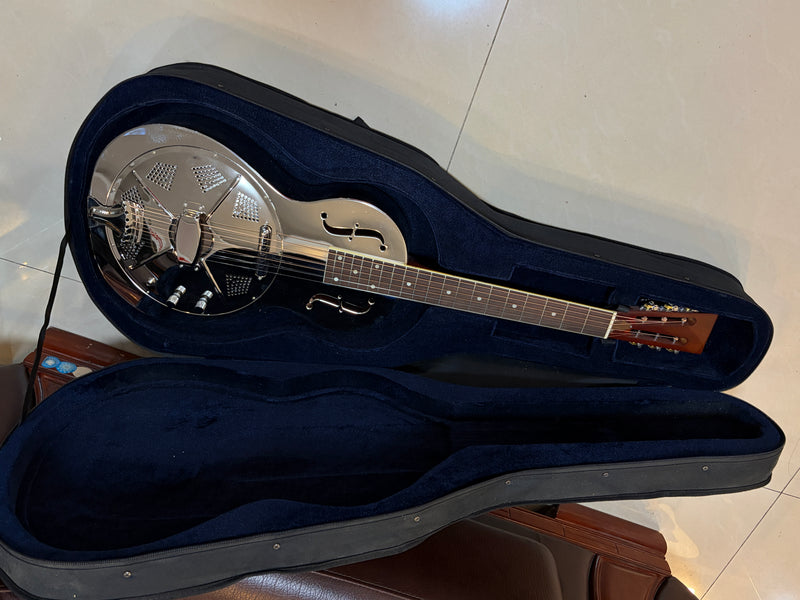 Pango Music Metal Body Single Cone Resonator Electric Guitar (YMZ-201, Limited Edition)