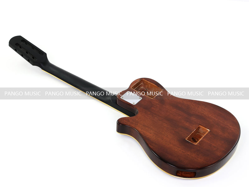 Pre-Finished Gloss Blue Burst Silent Travel Guitar - Frets & Neck Plate Installed, No Additional Parts or Electronics(PJY-004)