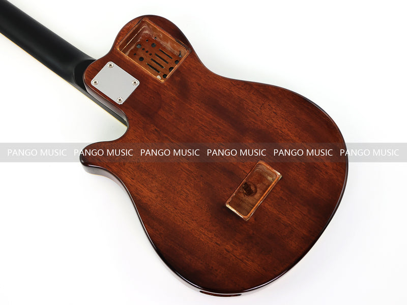 Pre-Finished Gloss Blue Burst Silent Travel Guitar - Frets & Neck Plate Installed, No Additional Parts or Electronics(PJY-004)