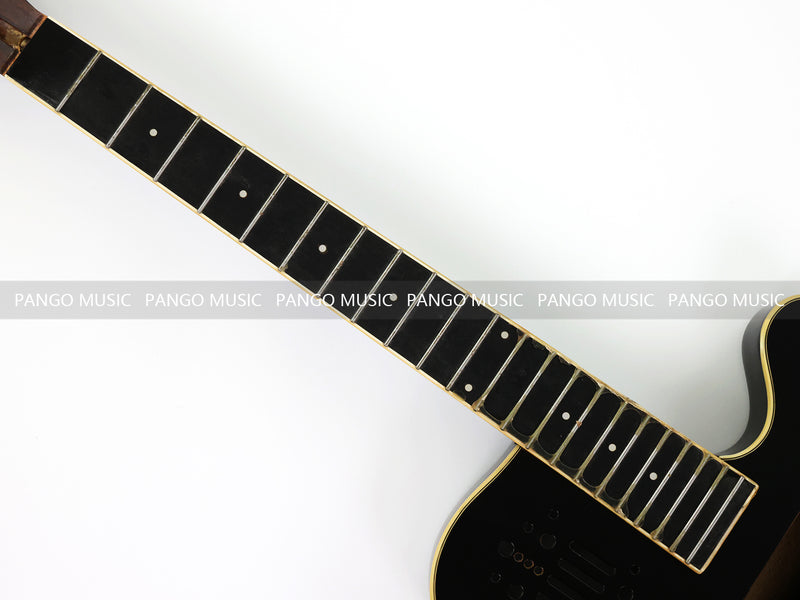 Pre-Finished Matte Sunburst Silent Travel Guitar - Frets & Neck Plate Installed, No Additional Parts or Electronics(PJY-003)
