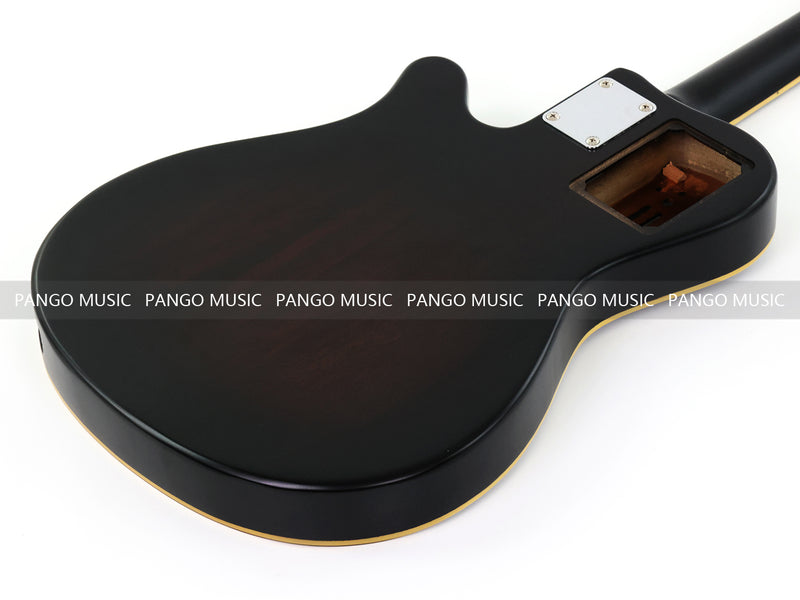 Pre-Finished Matte Sunburst Silent Travel Guitar - Frets & Neck Plate Installed, No Additional Parts or Electronics(PJY-003)
