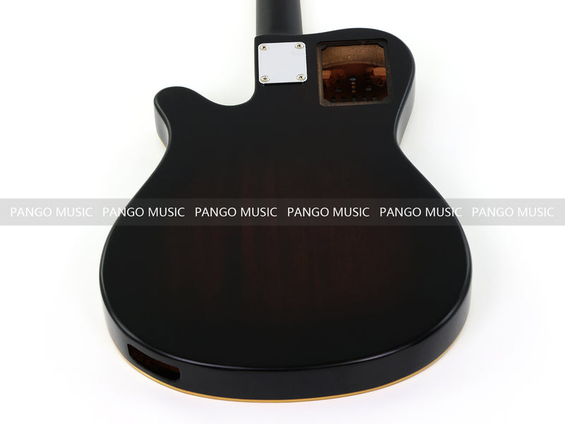 Pre-Finished Matte Sunburst Silent Travel Guitar - Frets & Neck Plate Installed, No Additional Parts or Electronics(PJY-003)