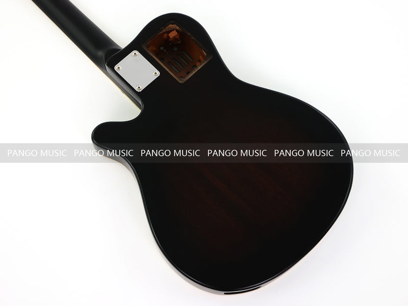 Pre-Finished Matte Sunburst Silent Travel Guitar - Frets & Neck Plate Installed, No Additional Parts or Electronics(PJY-003)