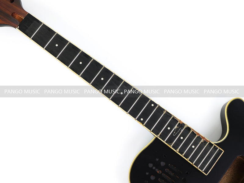 Pre-Finished Matte Sunburst Silent Travel Guitar - Frets & Neck Plate Installed, No Additional Parts or Electronics(PJY-005)