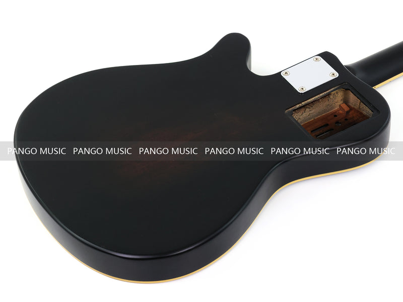 Pre-Finished Matte Sunburst Silent Travel Guitar - Frets & Neck Plate Installed, No Additional Parts or Electronics(PJY-005)