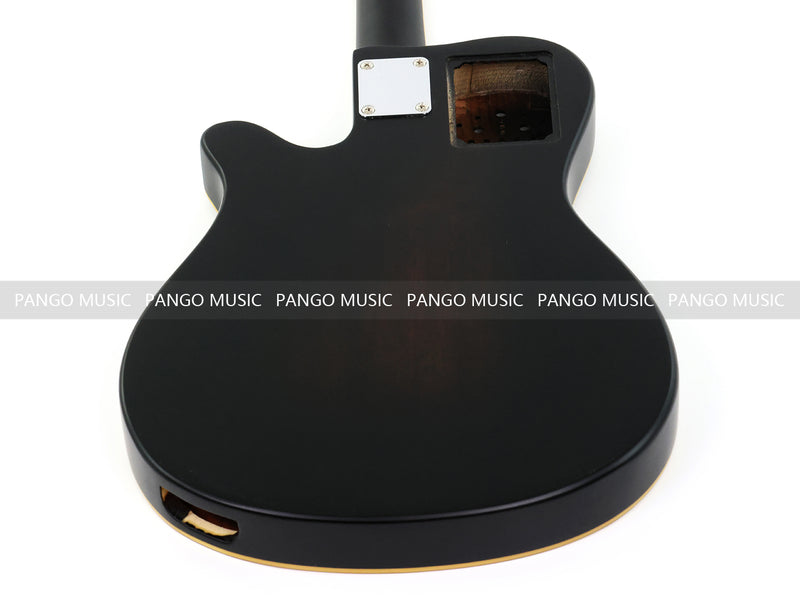 Pre-Finished Matte Sunburst Silent Travel Guitar - Frets & Neck Plate Installed, No Additional Parts or Electronics(PJY-005)