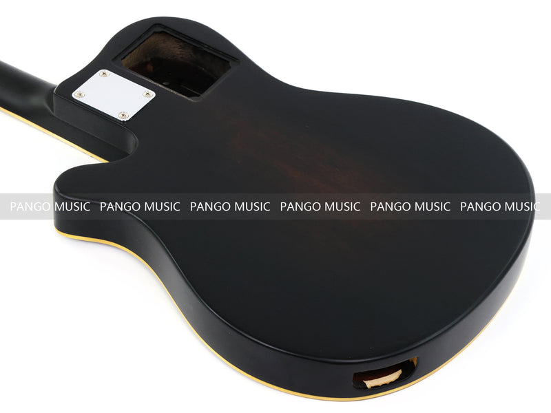 Pre-Finished Matte Sunburst Silent Travel Guitar - Frets & Neck Plate Installed, No Additional Parts or Electronics(PJY-005)
