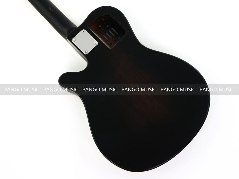 Pre-Finished Matte Sunburst Silent Travel Guitar - Frets & Neck Plate Installed, No Additional Parts or Electronics(PJY-005)