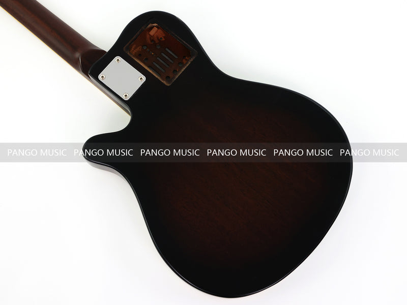 Pre-Finished Matte Sunburst Silent Travel Guitar - Frets & Neck Plate Installed, No Additional Parts or Electronics(PJY-006)