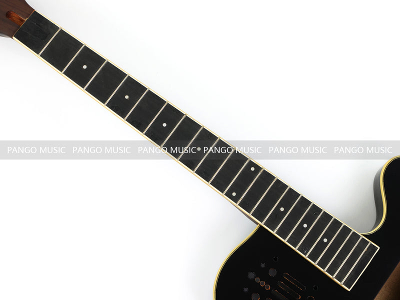 Pre-Finished Matte Sunburst Silent Travel Guitar - Frets & Neck Plate Installed, No Additional Parts or Electronics(PJY-006)
