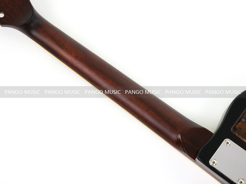 Pre-Finished Matte Sunburst Silent Travel Guitar - Frets & Neck Plate Installed, No Additional Parts or Electronics(PJY-006)