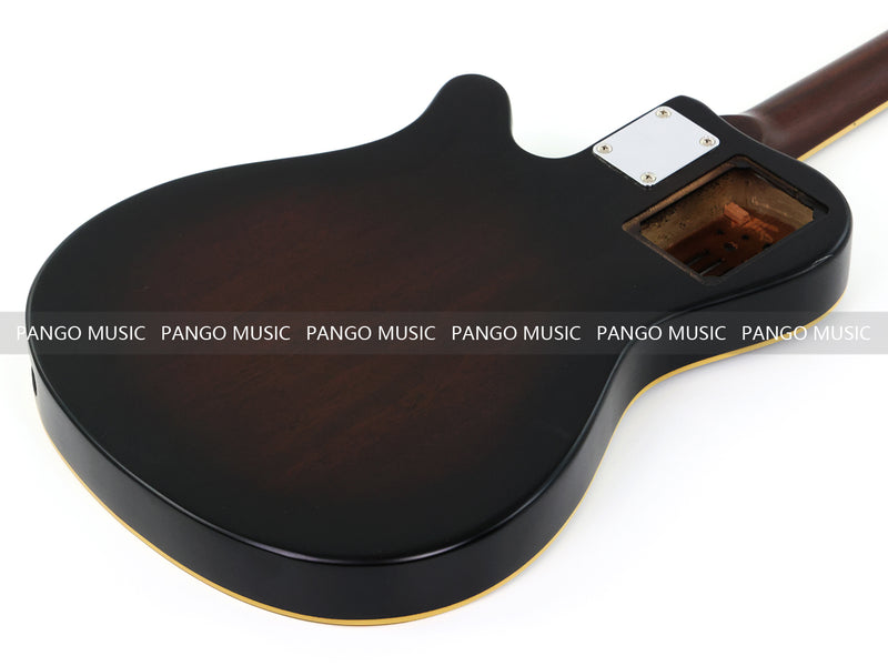 Pre-Finished Matte Sunburst Silent Travel Guitar - Frets & Neck Plate Installed, No Additional Parts or Electronics(PJY-006)