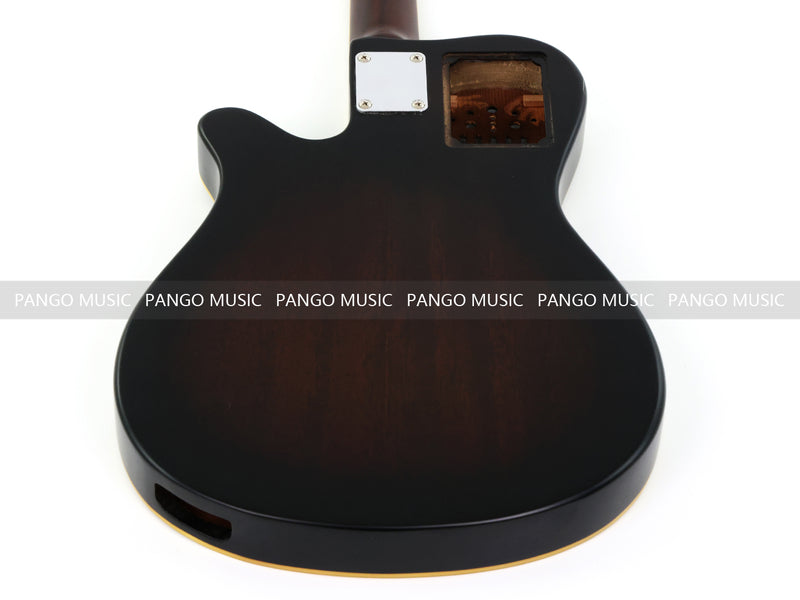Pre-Finished Matte Sunburst Silent Travel Guitar - Frets & Neck Plate Installed, No Additional Parts or Electronics(PJY-006)