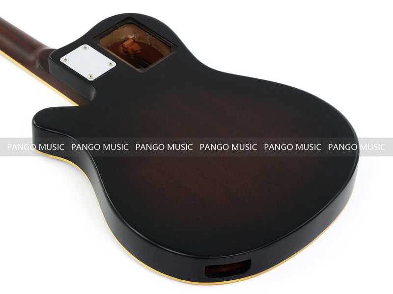 Pre-Finished Matte Sunburst Silent Travel Guitar - Frets & Neck Plate Installed, No Additional Parts or Electronics(PJY-006)