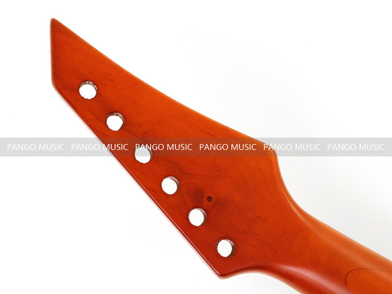 Pre-Finished Satin Amber Quilted Maple DIY Electric Guitar Kit with Reverse Headstock (RTA-015)