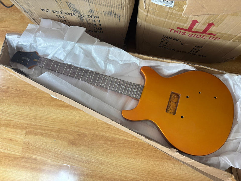 Pre-Finished Satin Copper Orange DIY Electric Guitar Kit (RTA-013)
