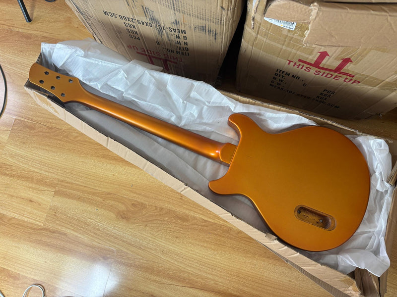 Pre-Finished Satin Copper Orange DIY Electric Guitar Kit (RTA-013)