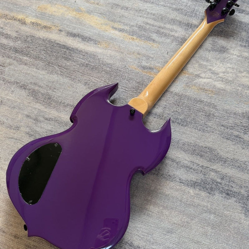 Purple Vortex Swirl SG Style Guitar | Dual Humbuckers | Mahogany Body (LRG-060)