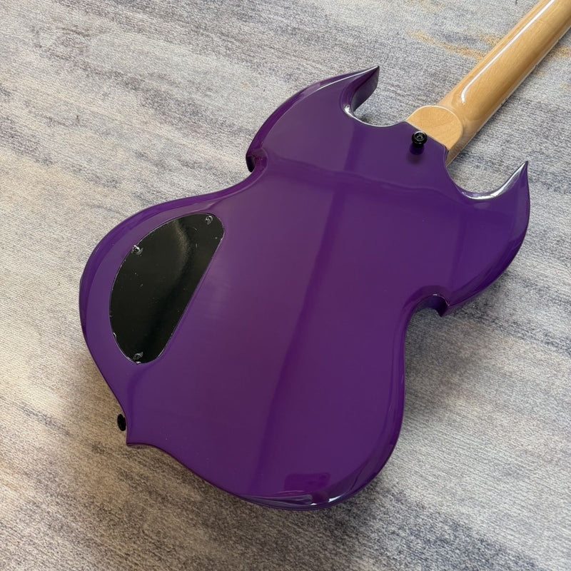 Purple Vortex Swirl SG Style Guitar | Dual Humbuckers | Mahogany Body (LRG-060)