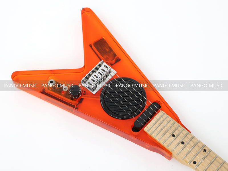 Red Acrylic Body Travel Electric Guitar (C253, only 1)