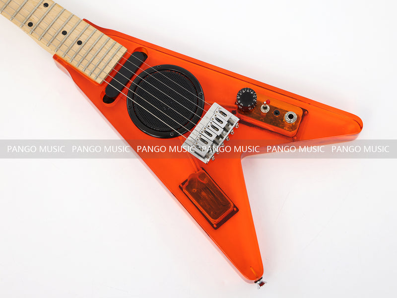 Red Acrylic Body Travel Electric Guitar (C253, only 1)