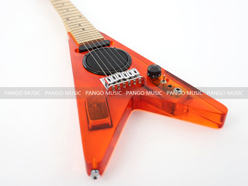 Red Acrylic Body Travel Electric Guitar (C253, only 1)