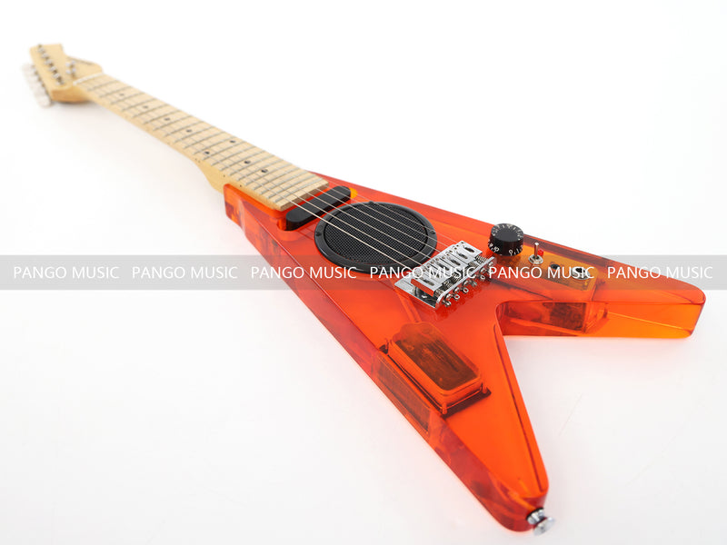Red Acrylic Body Travel Electric Guitar (C253, only 1)