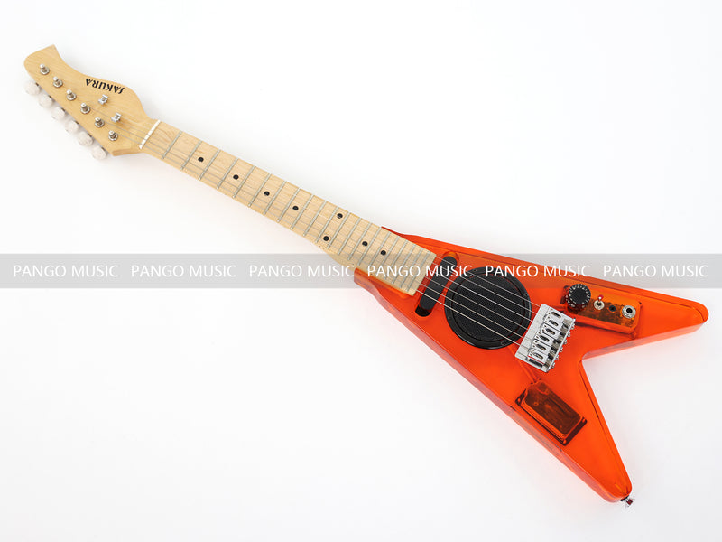 Red Acrylic Body Travel Electric Guitar (C253, only 1)